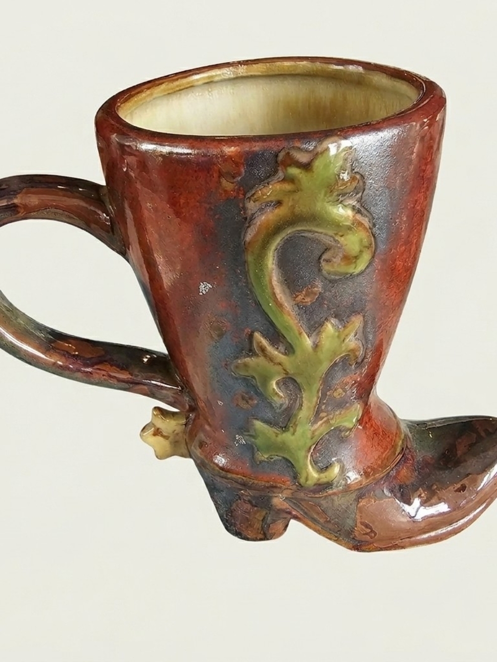 Upcycled Boot Mug Planter Canyon River